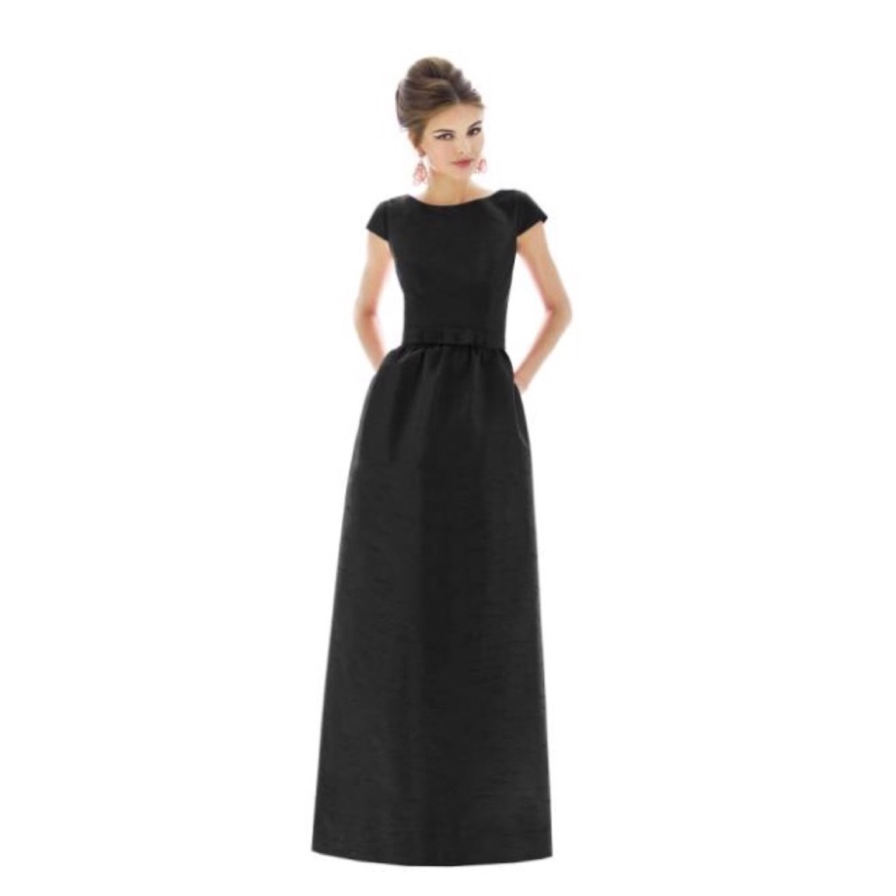 Alfred Sung Black Bridesmaid Dress